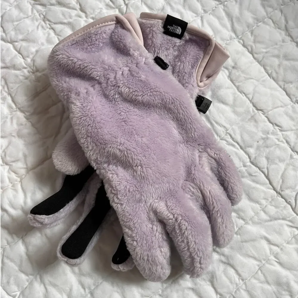The North Face Womens Ostio Etip Purple Fuzzy Gloves M